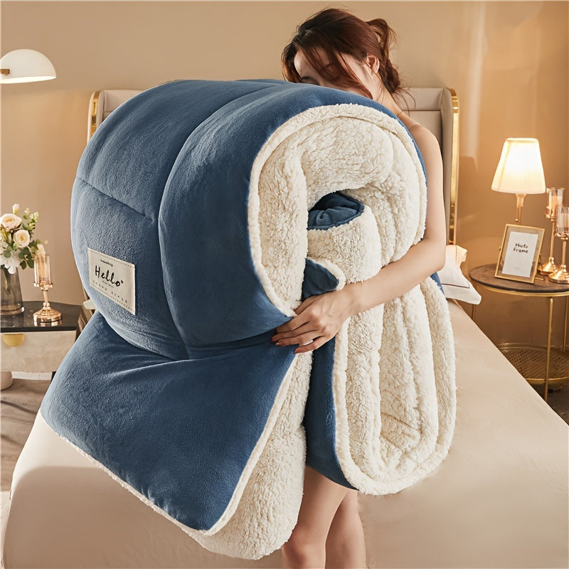 Edredón cálido de tres capas - Colcha gruesa para otoño e invierno, ideal para dormitorio o habitación de estudiante