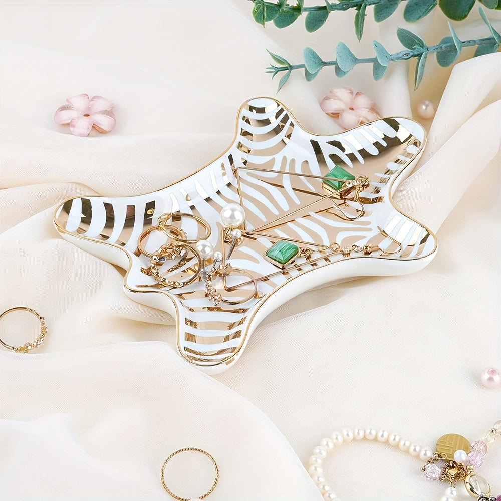 CeramicDish - Ceramic Decorative Jewelry Dish | For Rings, Bracelets & Earrings