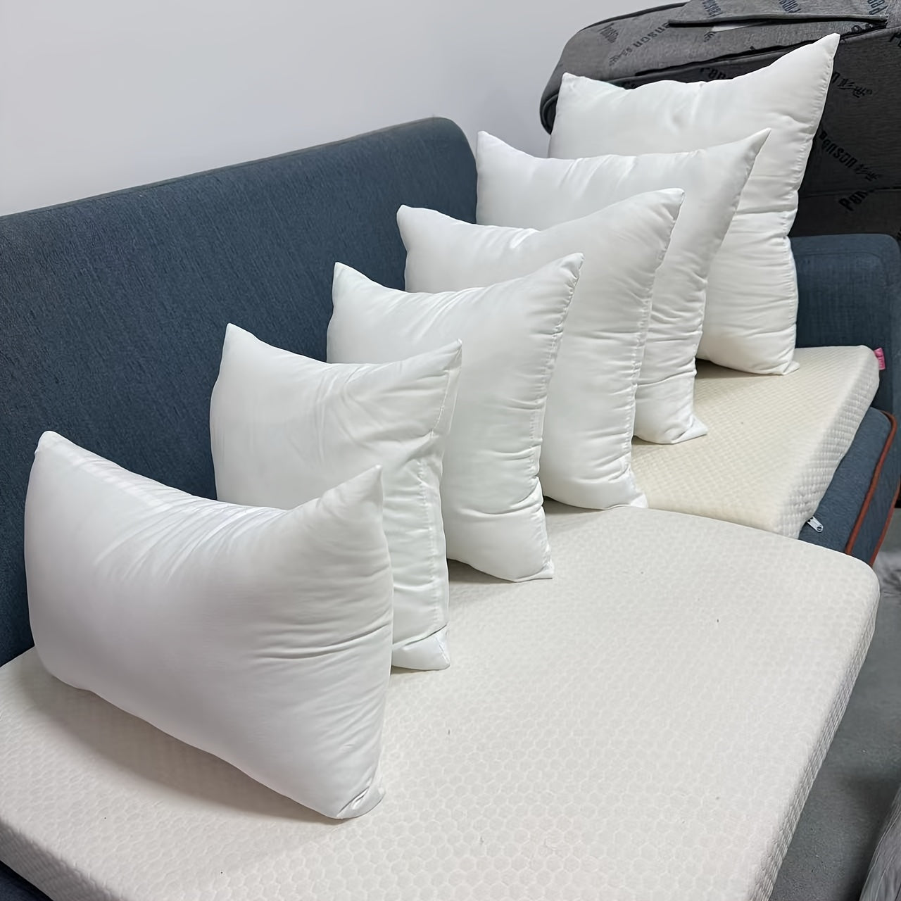 4 pezzi Classici Cuscini Bianchi - Cuscini ad alta resilienza per divano, auto e decorazione della camera da letto
