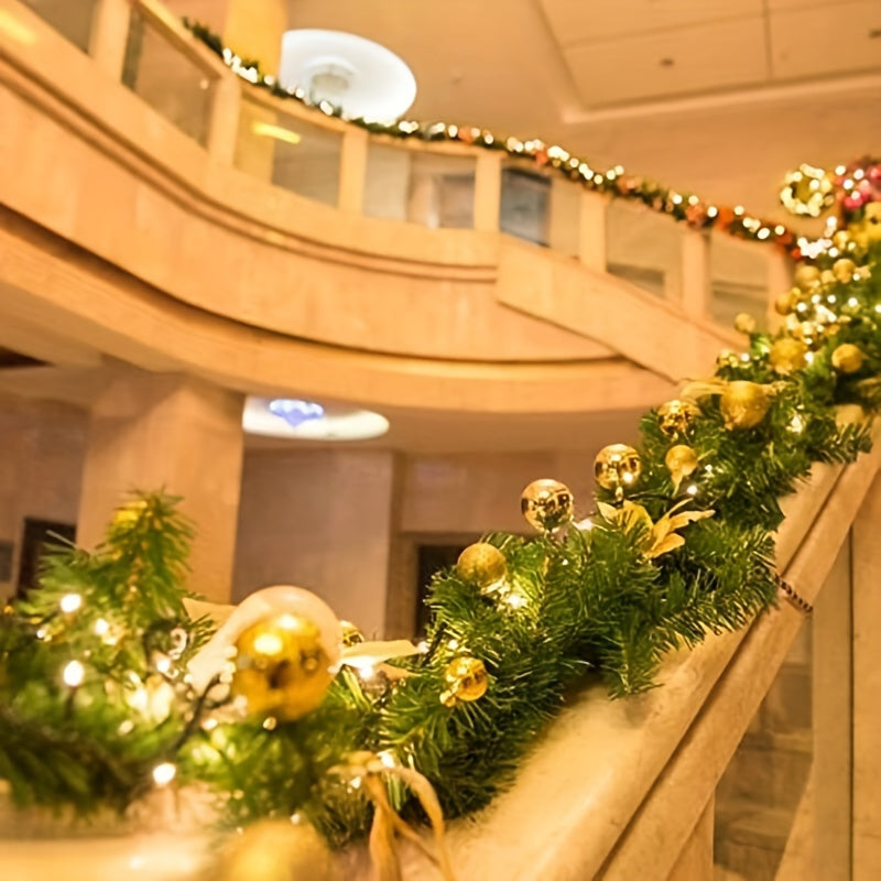 Festoon Light - 1.2m Christmas Garland with Lighting, Battery Operated