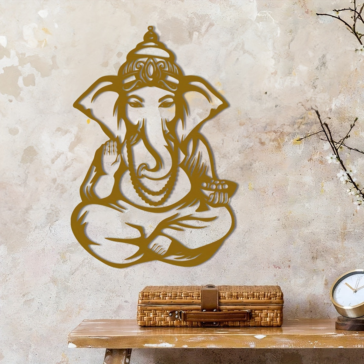 GaneshaArt - Ganesha Elephant Metal Wall Art