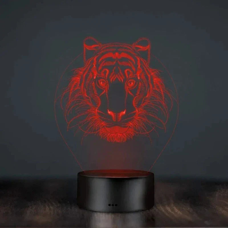 LumiVision - Lampada da tavolo LED 3D con illusione ottica e illuminazione dimmerabile