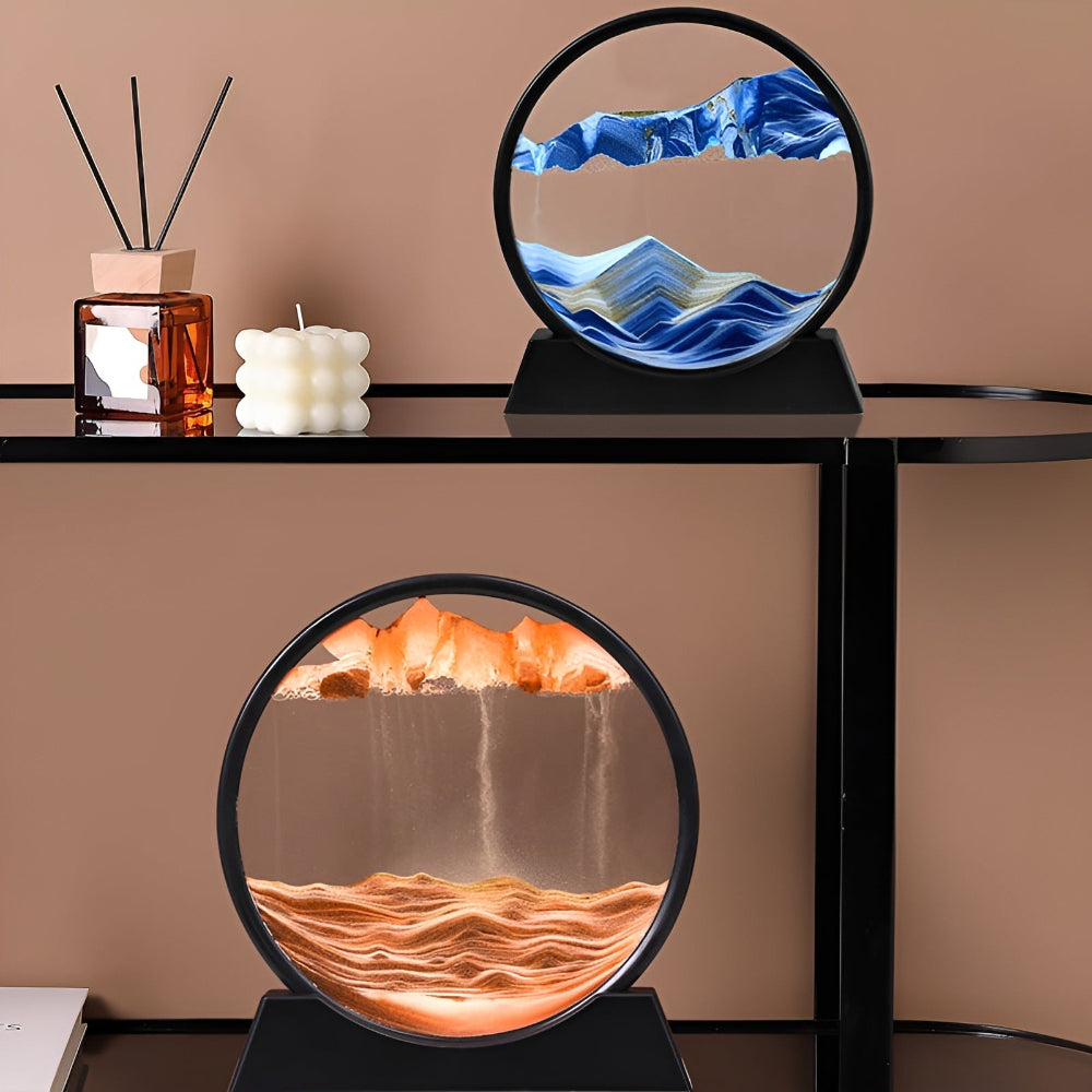 3D Moving Sand Art Glass Decor for Mindfulness and Relaxation 1