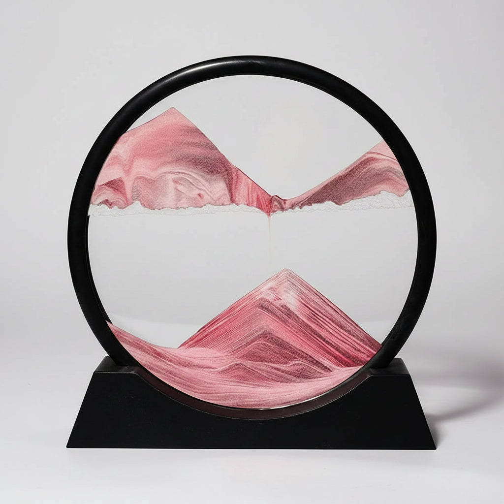 3D Moving Sand Art Glass Decor for Mindfulness and Relaxation 7