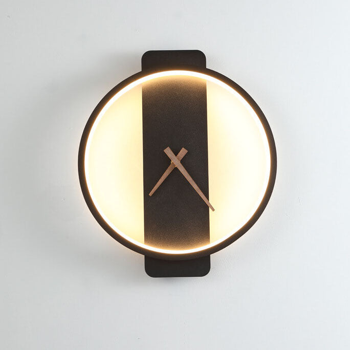 Lámpara de pared LED moderna, minimalista y en forma de reloj con 1 luz