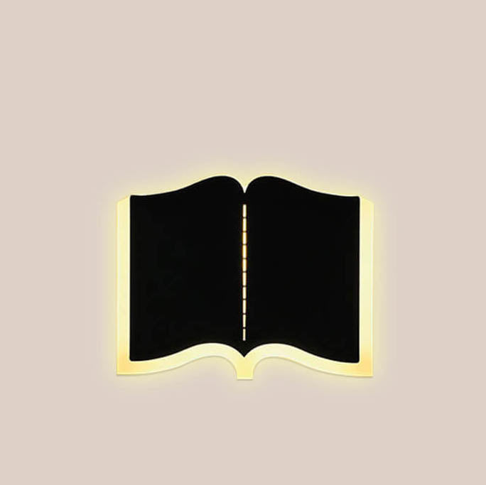LichtHaus - Lampada da parete LED a forma di libro in ferro