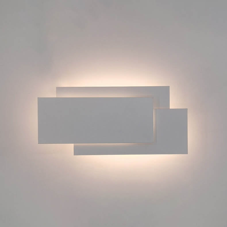 Candeeiro de parede empilhado minimalista quadrado em alumínio com LED