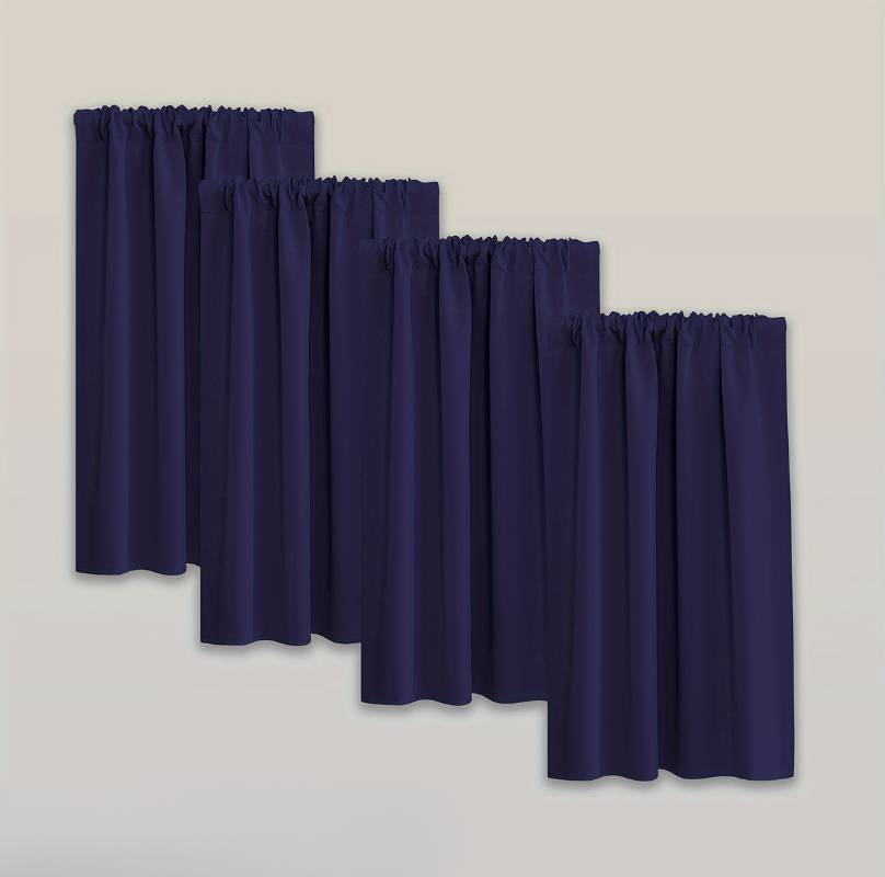 Blackout Curtains - Modern Blackout Curtain Set of 4 Pieces