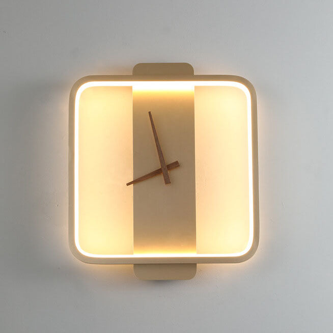 Lámpara de pared LED moderna, minimalista y en forma de reloj con 1 luz