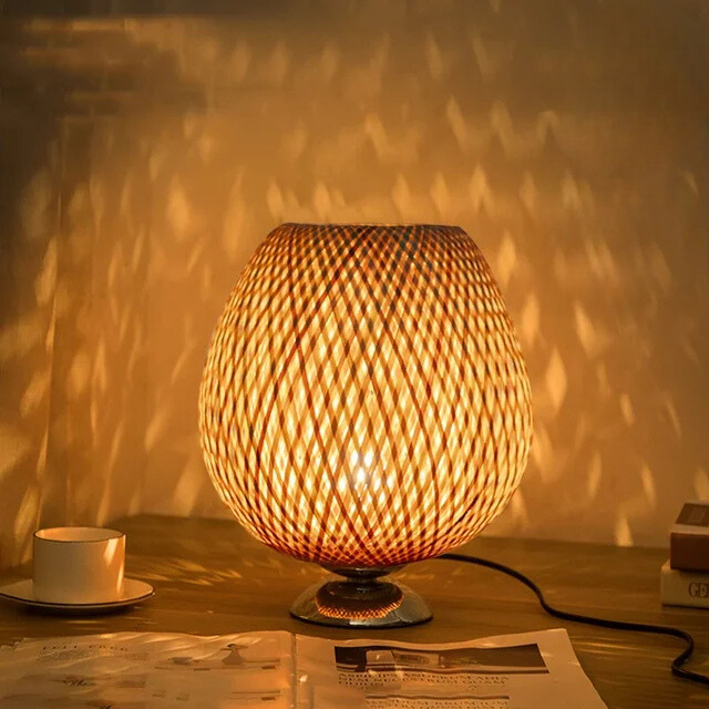 RusticLight - Vintage Bamboo Table Lamp