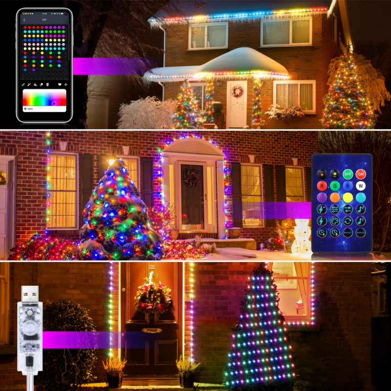 TwinkleGlow - Illuminazione festiva con RGBIC per Natale ed eventi