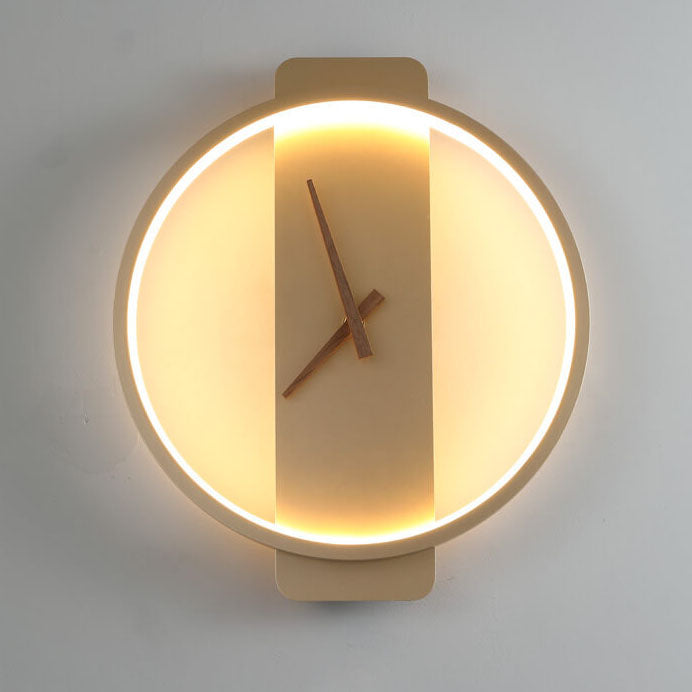 Lámpara de pared LED moderna, minimalista y en forma de reloj con 1 luz