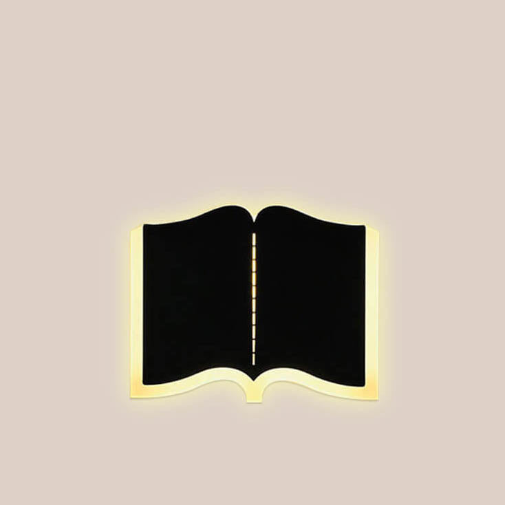 LichtHaus - Lampada da parete LED a forma di libro in ferro