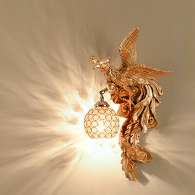LuxeFlame - Dragon Phoenix Wall Lamp | Mystical LED Lighting