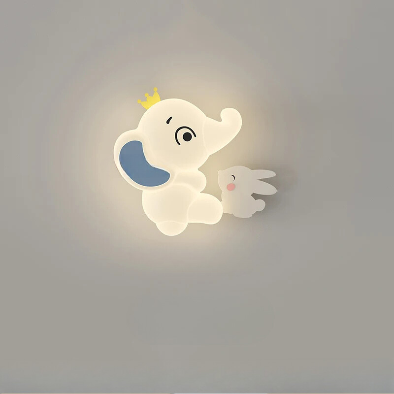 SavanneKids - Cartoon Wall Lamp with Animal Motif for Children's Room