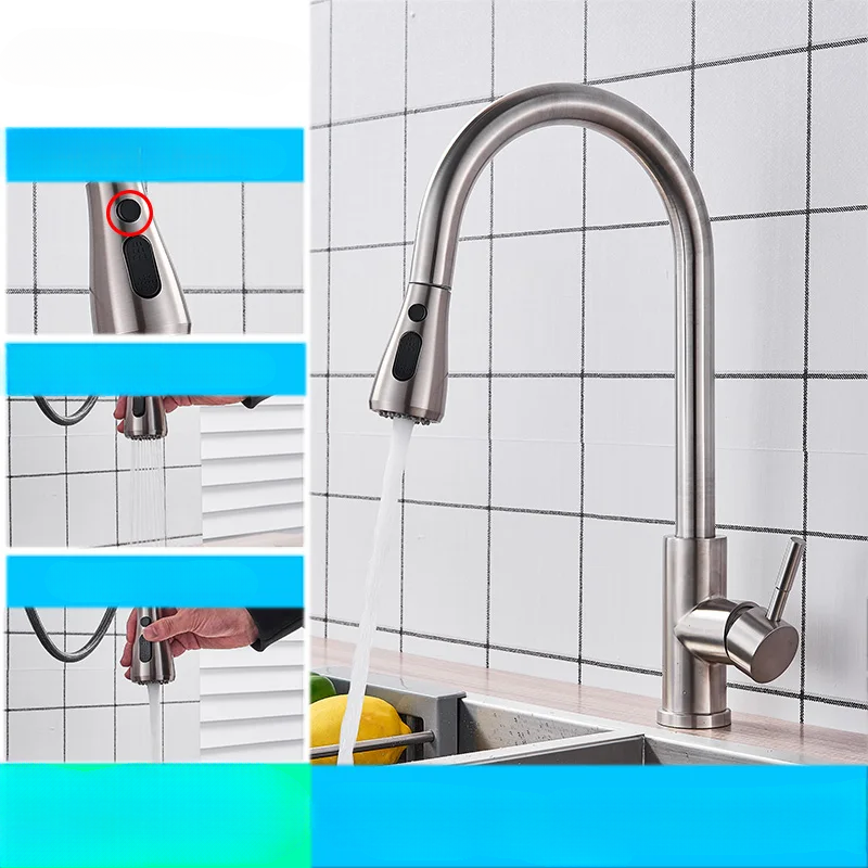 AquaFlex – Flexible Kitchen Faucet with Pull-Out Spray Head