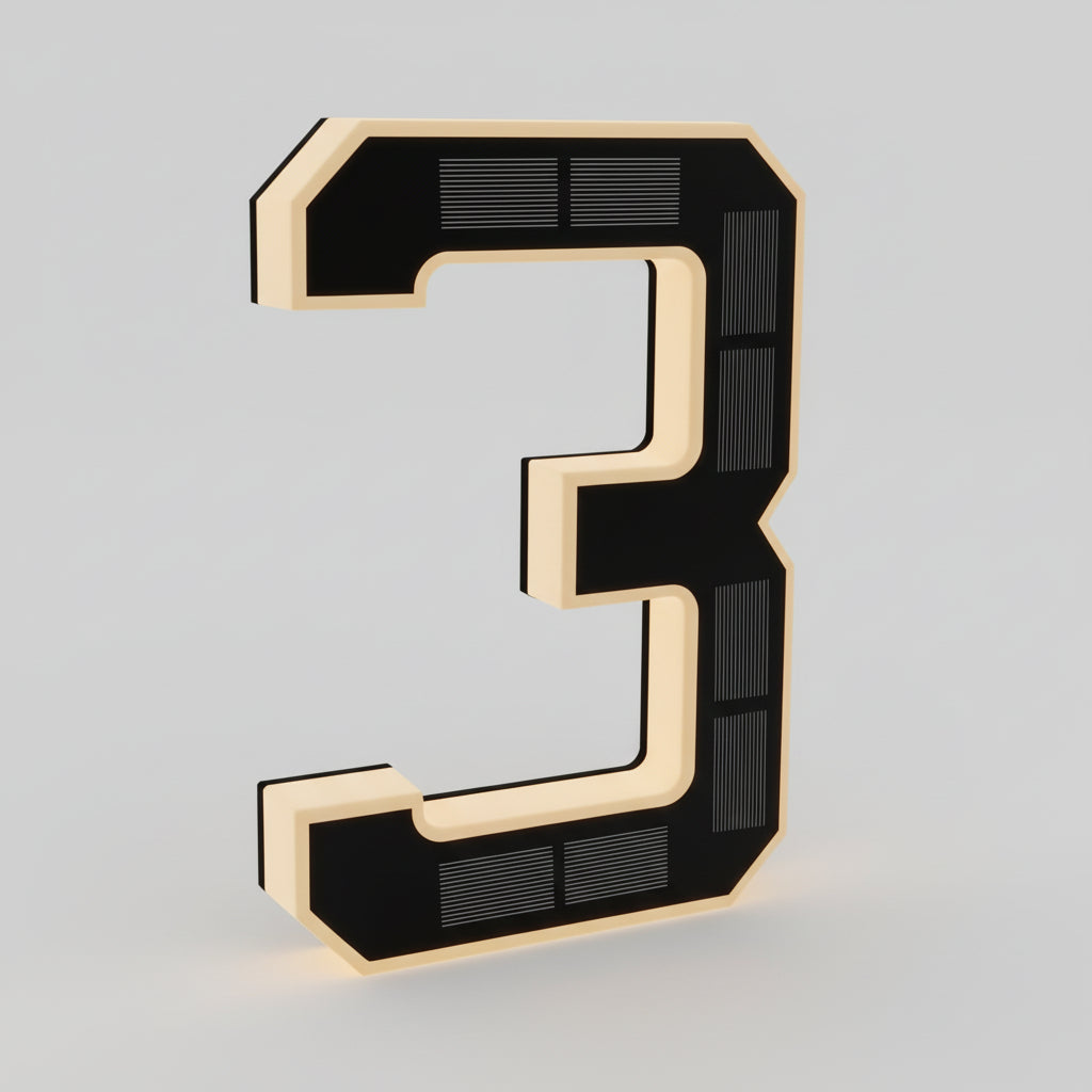 Solar House Number Light LED Display Waterproof Solar Powered