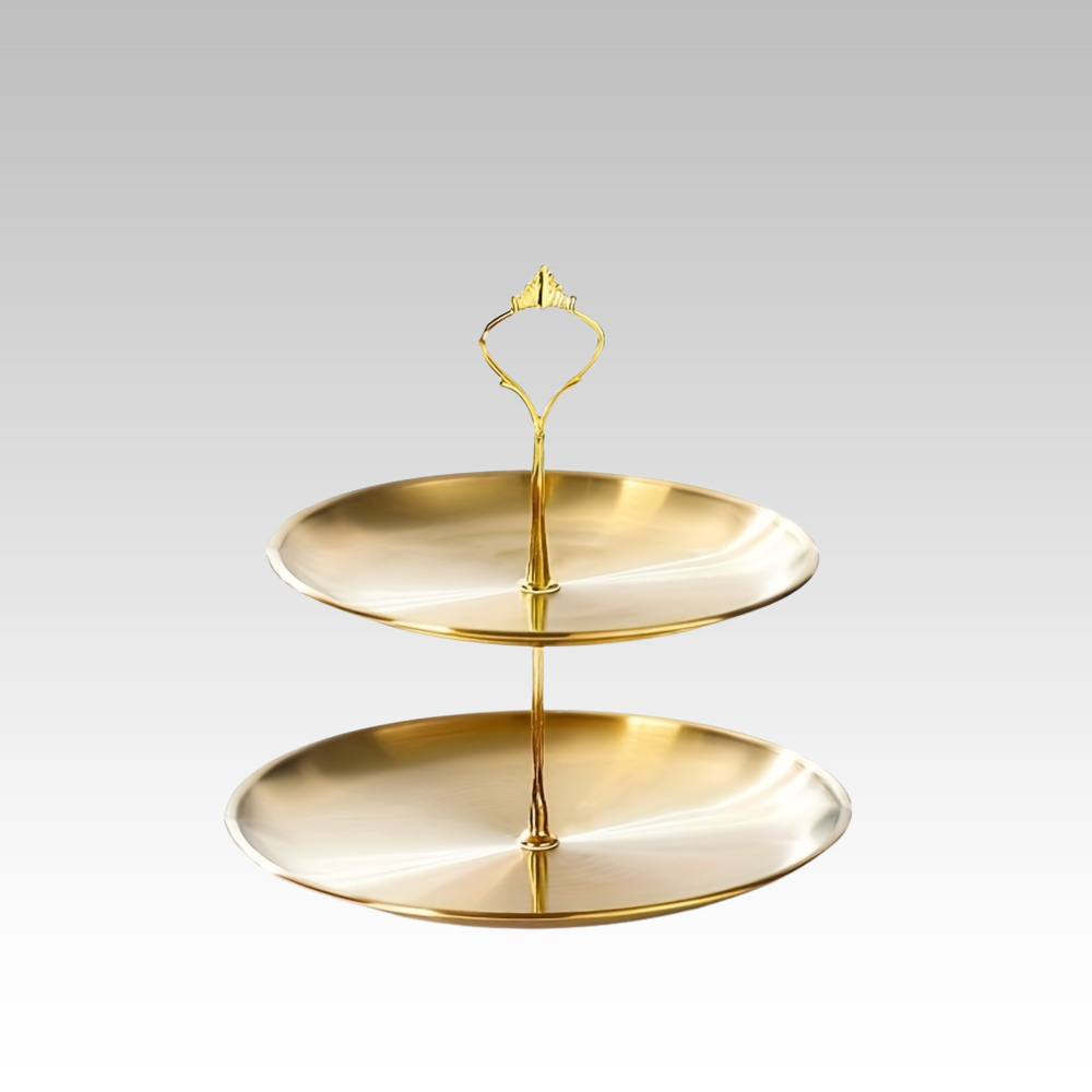SteelTower - 3-Tier Stainless Steel Cake Stand | Serving Platter for Desserts & Fruit