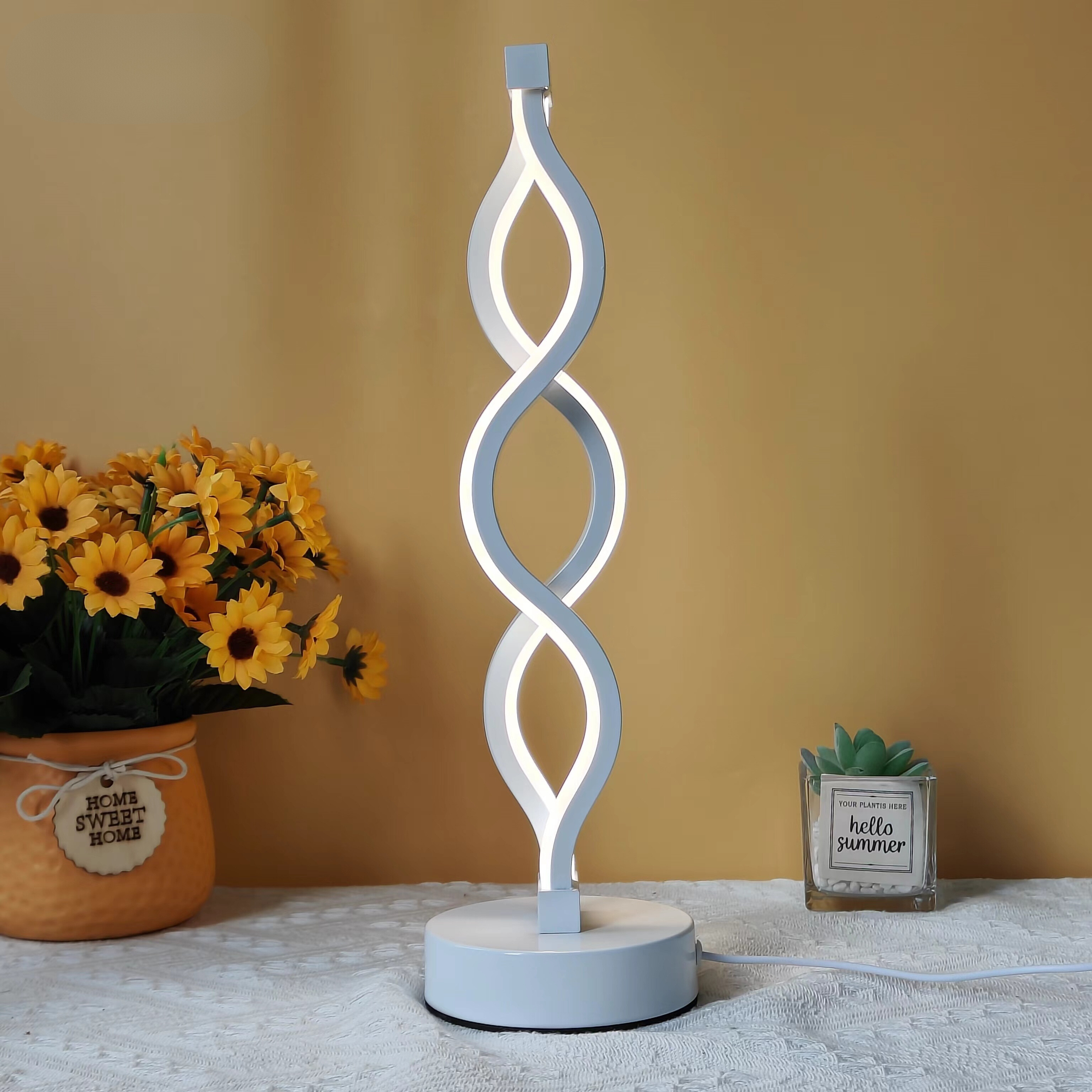 SeaWave - Unieke Aluminium Bureaulamp met Dimbare LED Verlichting