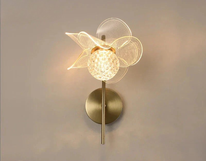 BloomGlow - Modern Flower Wall Lamp with LED Lighting