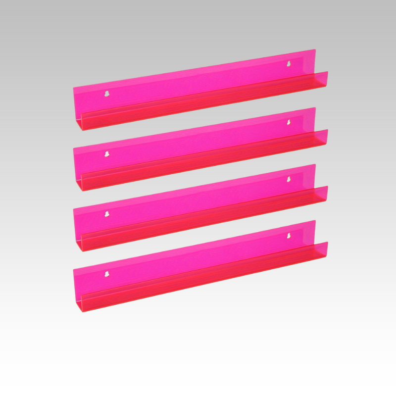 AcrylicClear - Floating Transparent Storage Shelves for Bedroom, Living Room & Bathroom