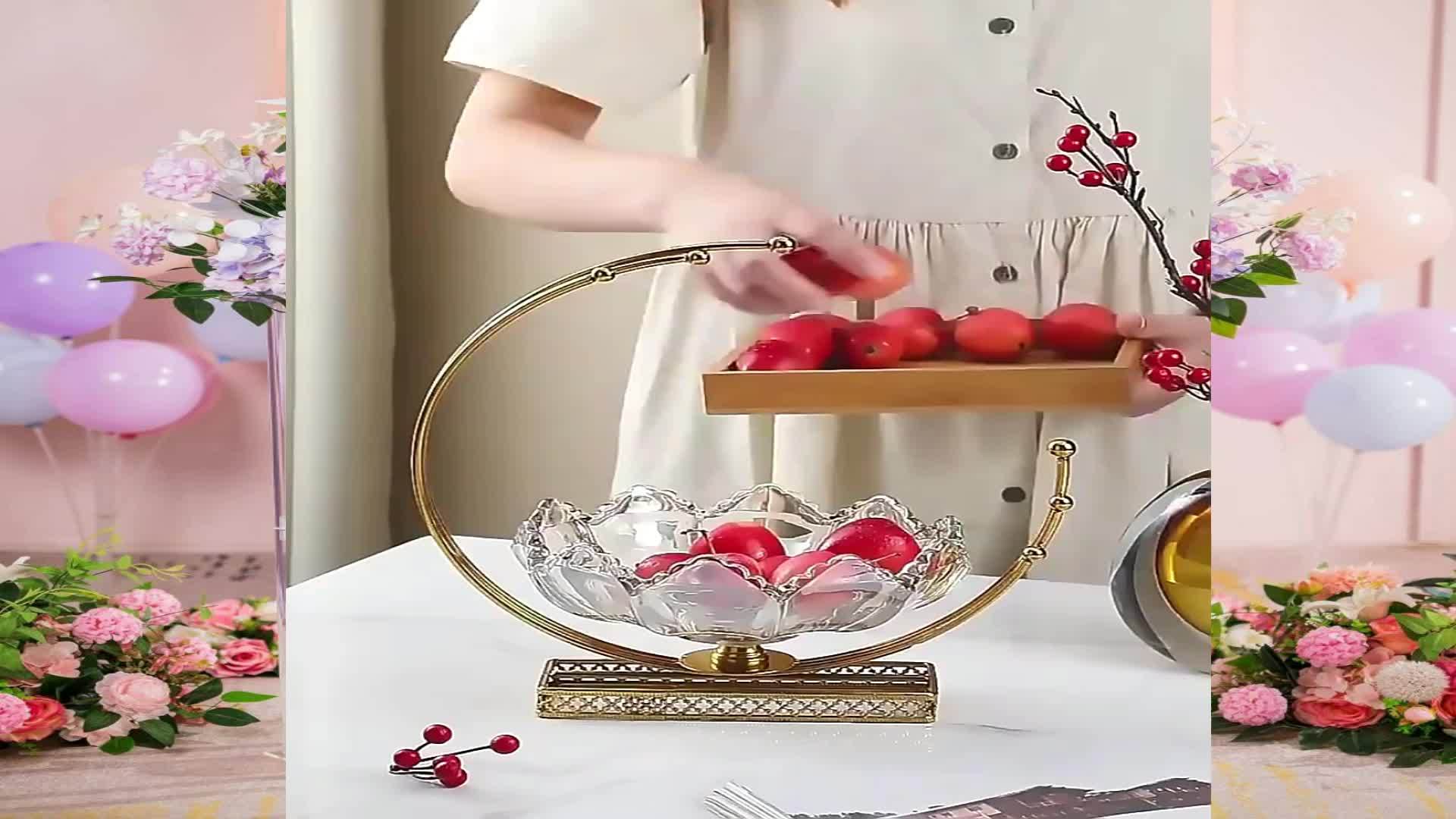 IronServe-Fruitkom - Cesto Redondo de Frutas em Ferro Fundido para Decoração de Mesa