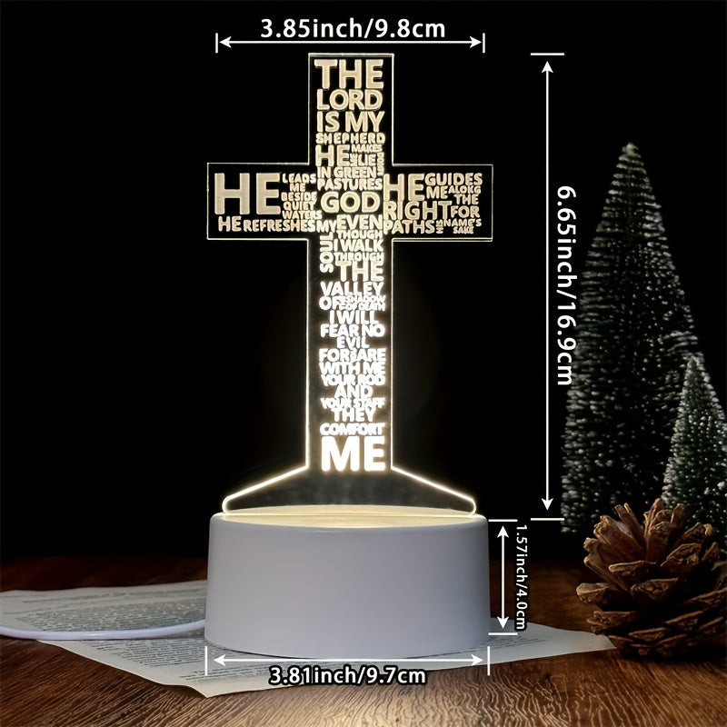 CrossLight - 3D LED Night Light Acrylic USB-Powered