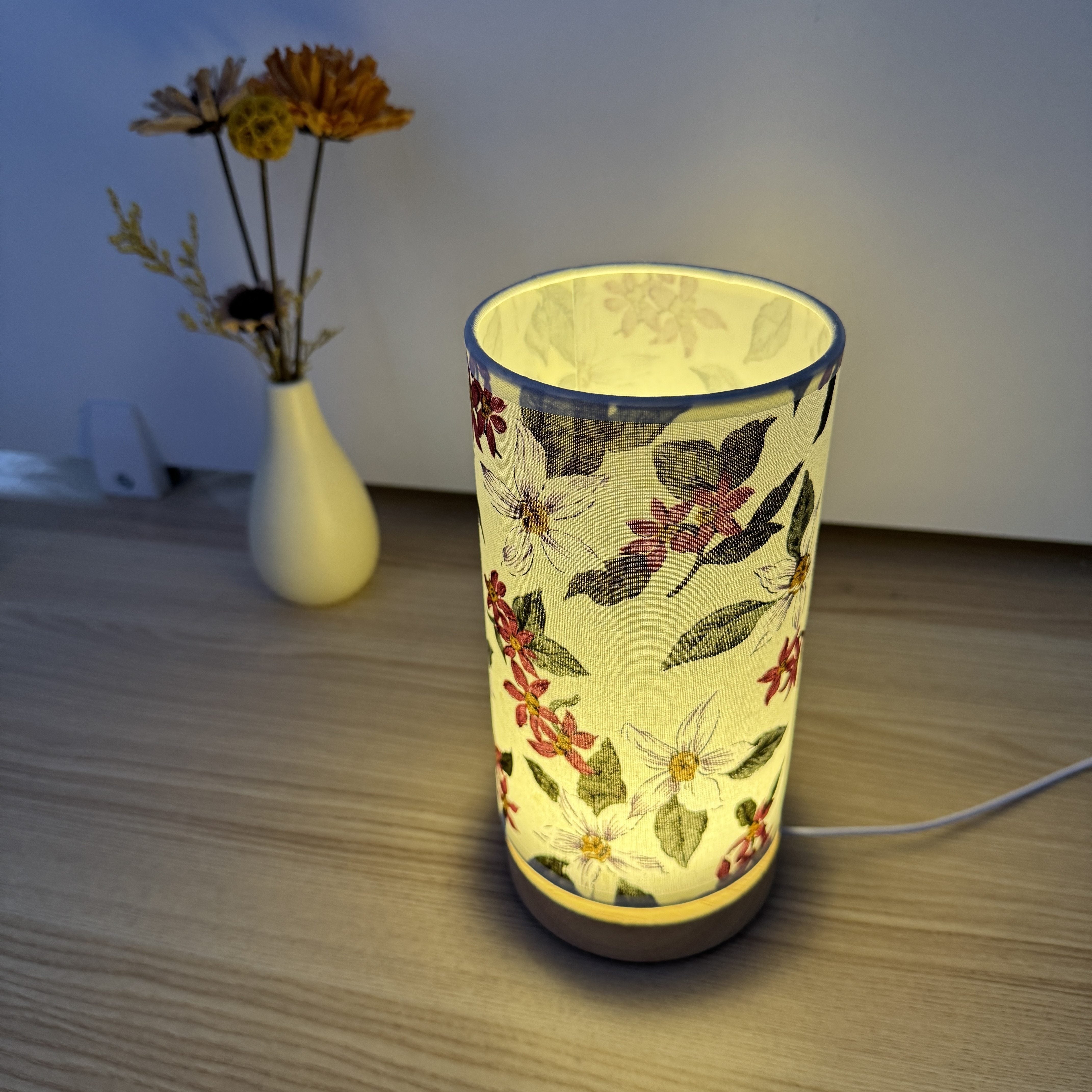 HoutLicht - Lampada da tavolo creativa in legno con LED