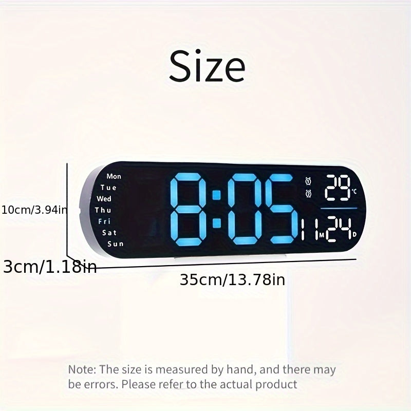LumoView - Smart LED Wall Clock with Temperature and Calendar