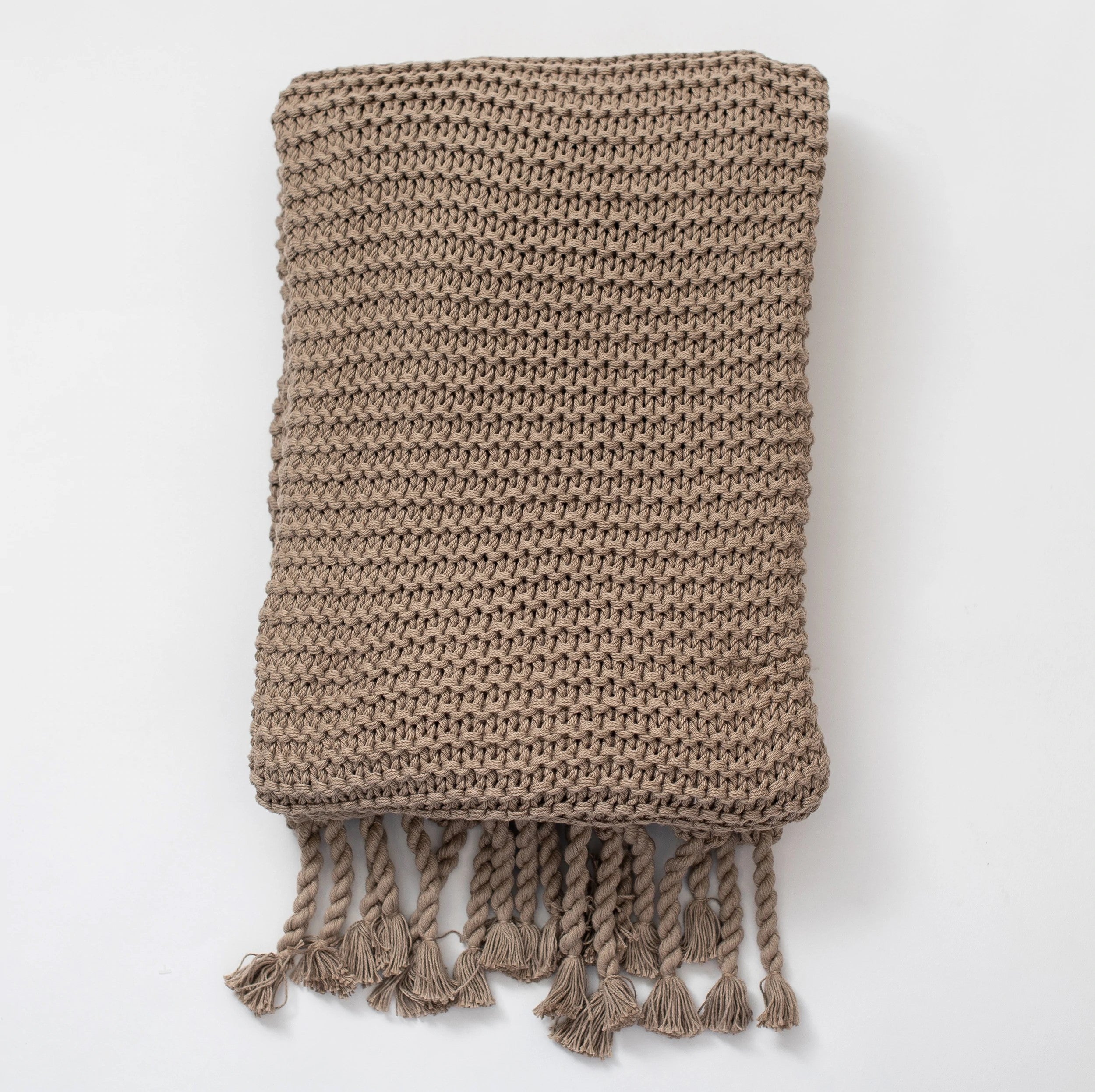 Manta de punto cómoda de algodón biológico extra grande 137 x 183 cm