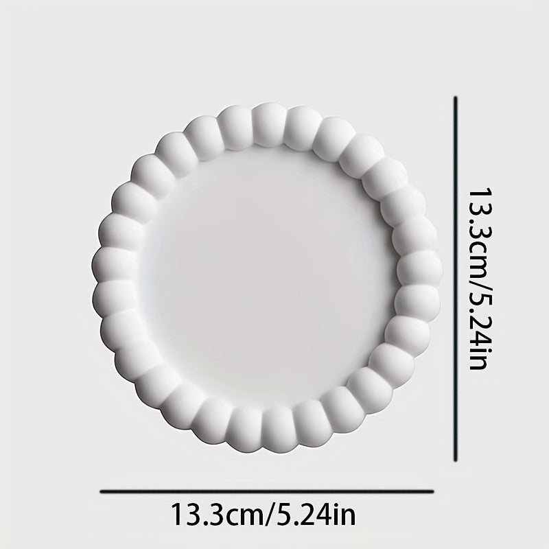 RingTray - Prato Redondo Branco para Joias | Para Anéis, Brincos e Chaves