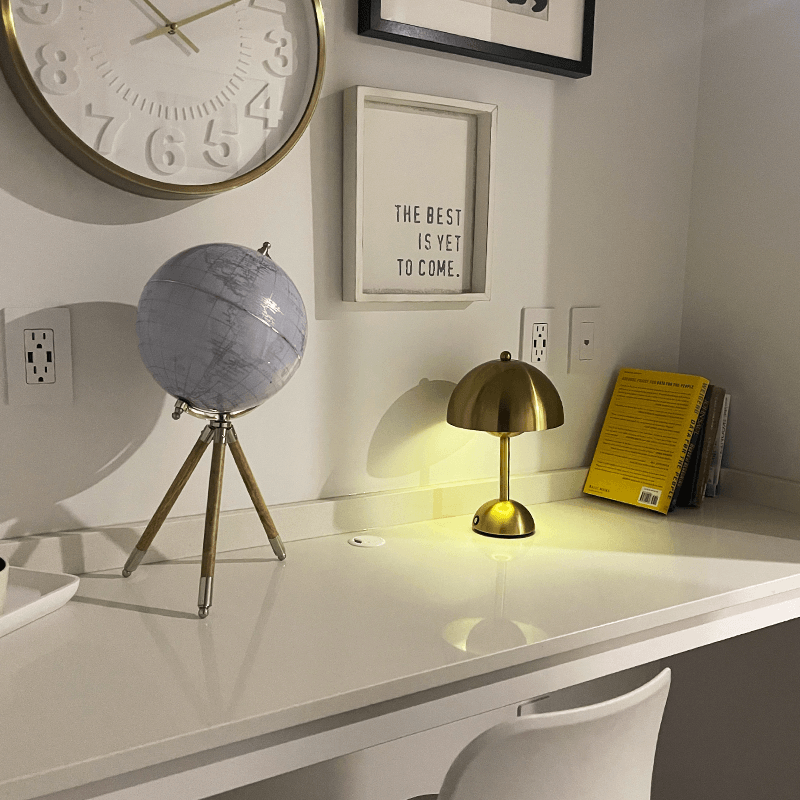 Brulee Modern Table Lamp Waterproof Wireless and Rechargeable