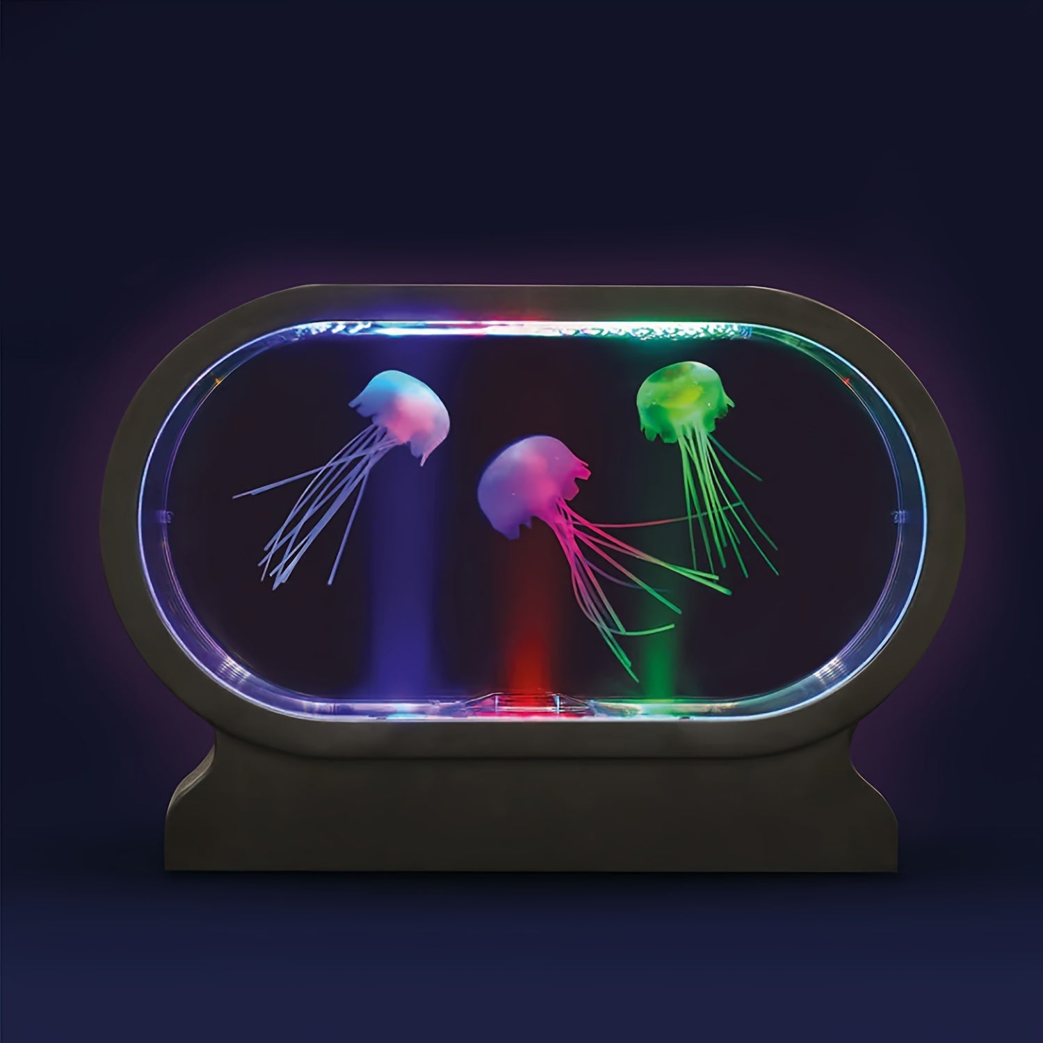 LumiJelly - LED Jellyfish Table Lamp, 3-Color Simulation Aquarium Night Light, Battery Powered, Decorative Light