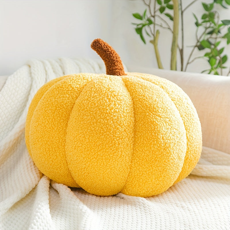 Almofada Abóbora Aconchegante - Decoração Suave e Colorida para o Halloween e Festas