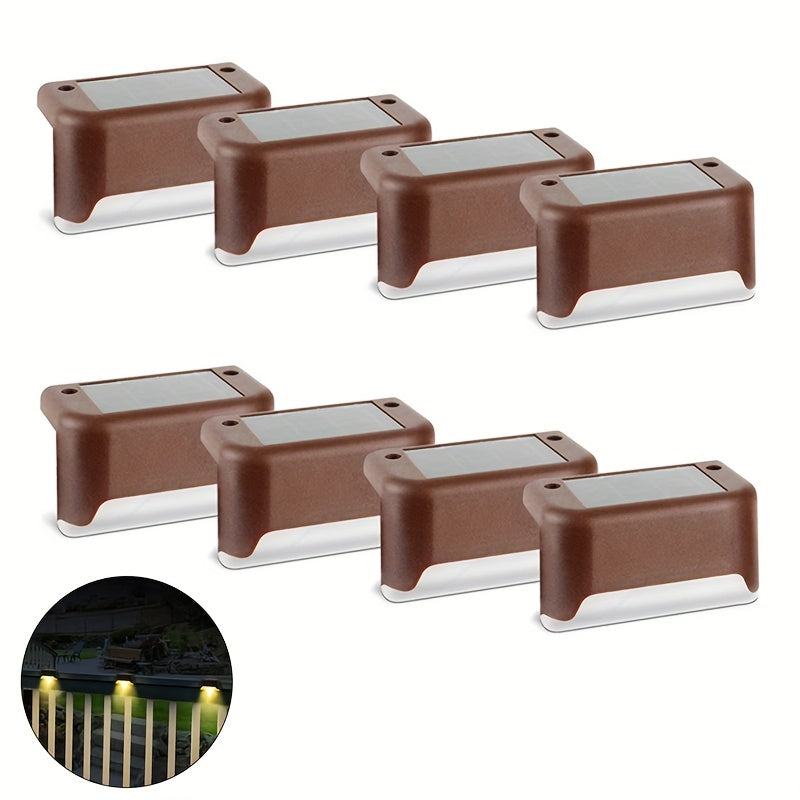 SolarEdge - Lampade da terrazza LED impermeabili, illuminazione per scale a pannello solare