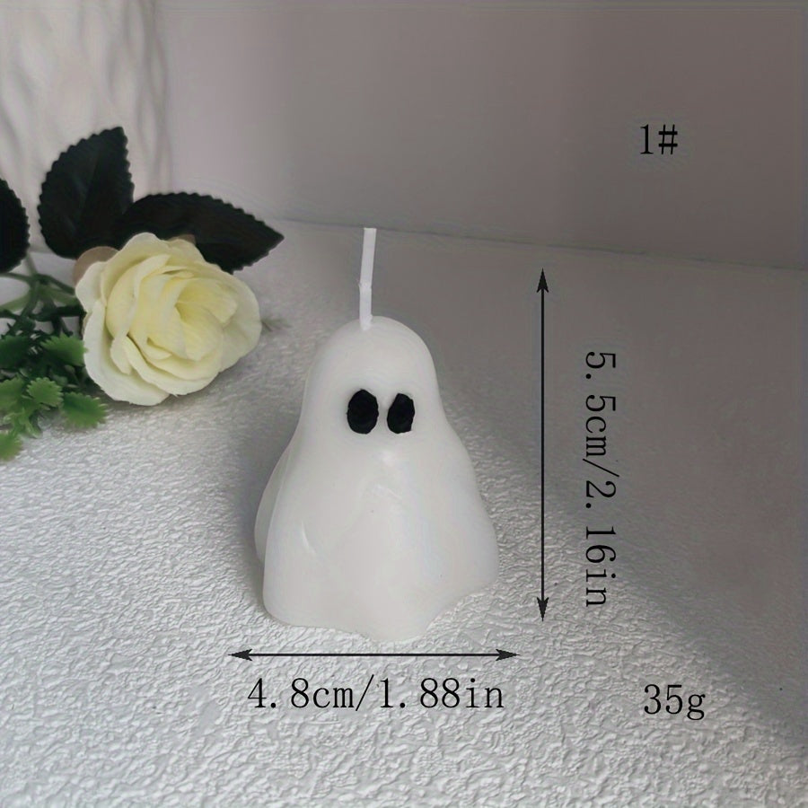 Candela profumata artigianale di Halloween – Profumo di fresia, vaso con fiocco