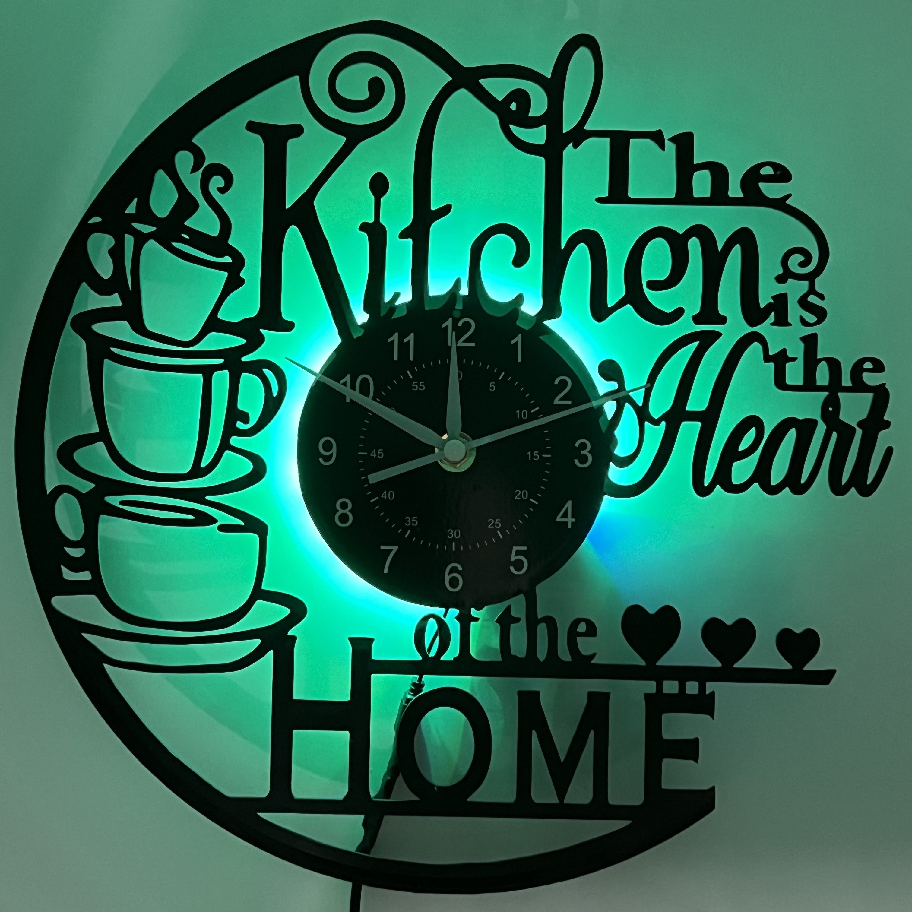 Vinyl Record Wall Clock - Silent Clock for Living Room, Bedroom, and Kitchen