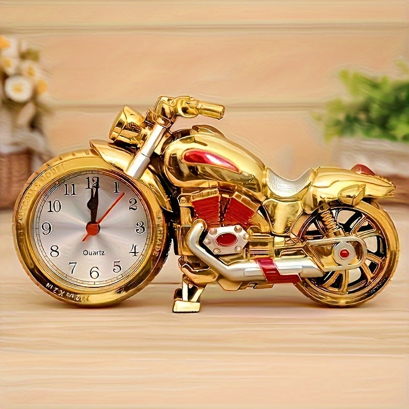 MotoClock - Reloj despertador de motocicleta de dibujos animados con mecanismo de cuarzo suizo