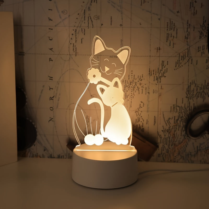 GlowPair - Lampada da notte dimmerabile Art Deco per gatti