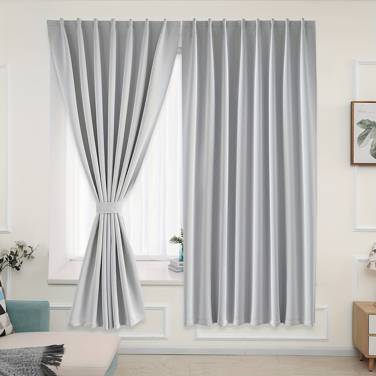 Blackout Curtains - 2 Pieces Blackout Curtain Panels for Bedroom and Living Room