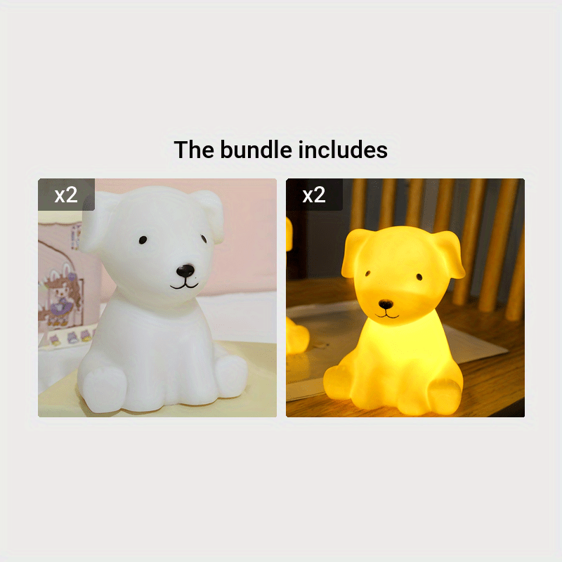 PuppyGlow - Cute Cartoon Dog Lamp with Warm Light for Room Decoration