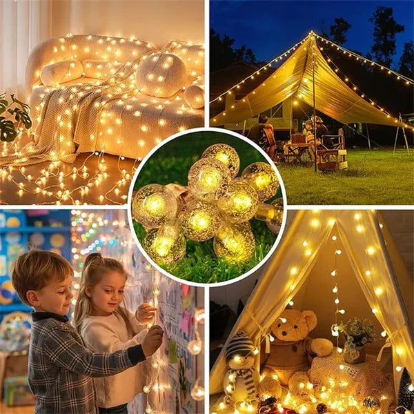 RadiantGlimmer - Catena Luminosa Solare LED Impermeabile