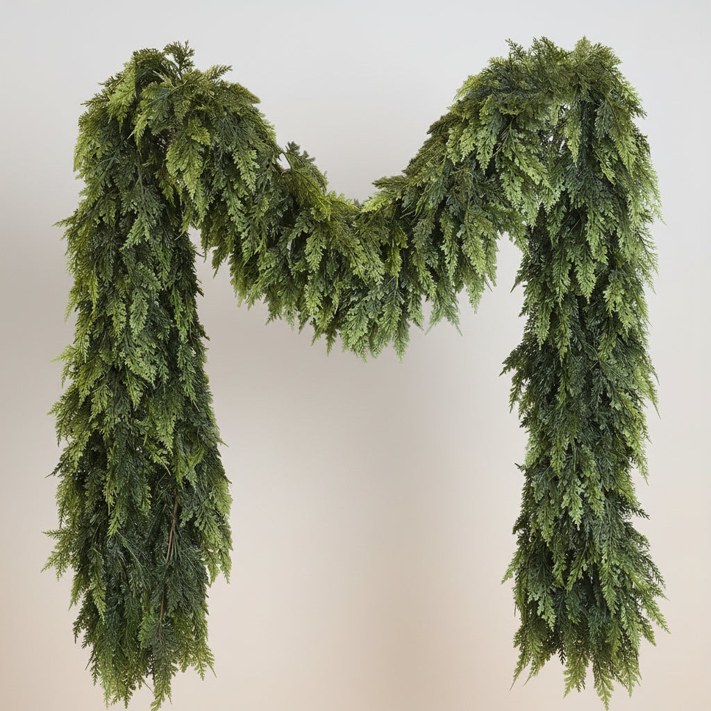 Decorazione Natalizia Ghirlanda Verde Artificiale Sempreverde Decorazione da Appendere