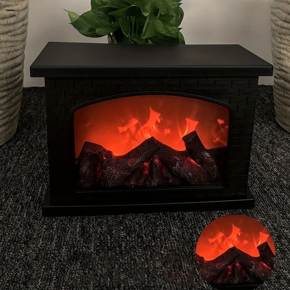 FlameGlow - Flame Fireplace Simulation Charcoal Light Retro Decoration for Indoor and Garden Use