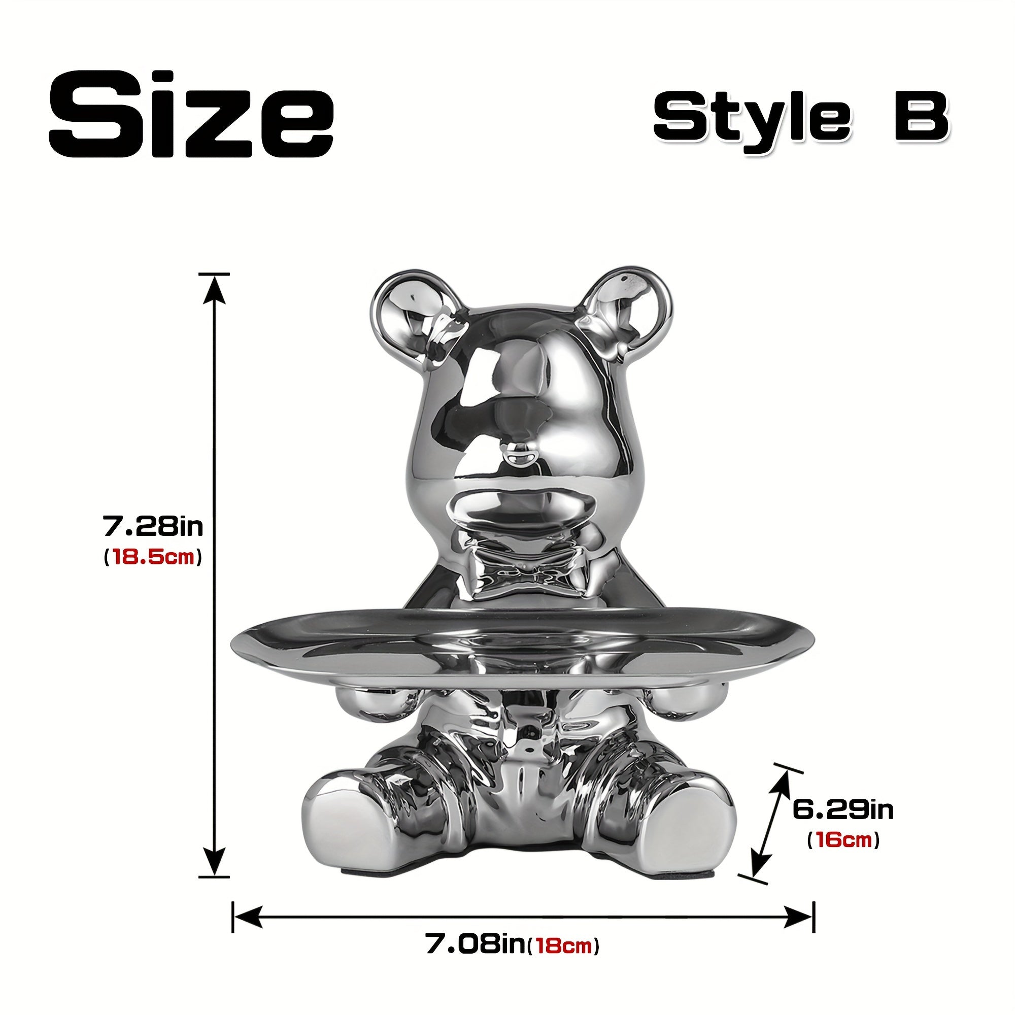 CeramiBear - Ceramic Bear & Rabbit Decorative Tray