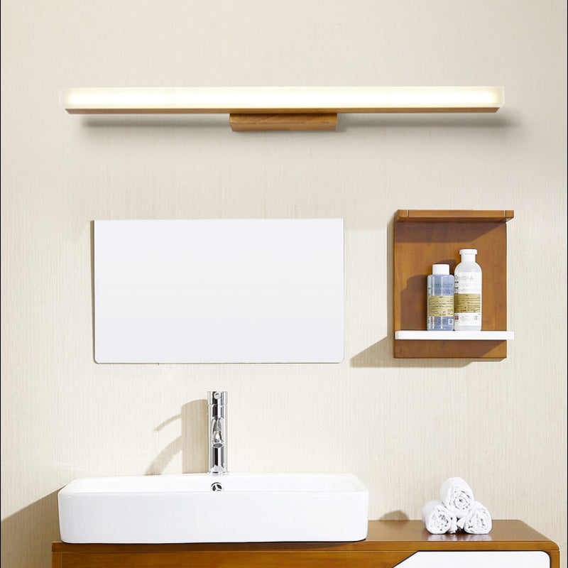 Lampada da parete LED lineare moderna Leigh - Bagno/Soggiorno - Legno