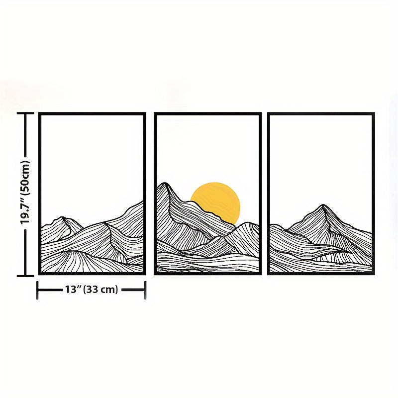 NatureSet - 3-piece Metal Wall Art