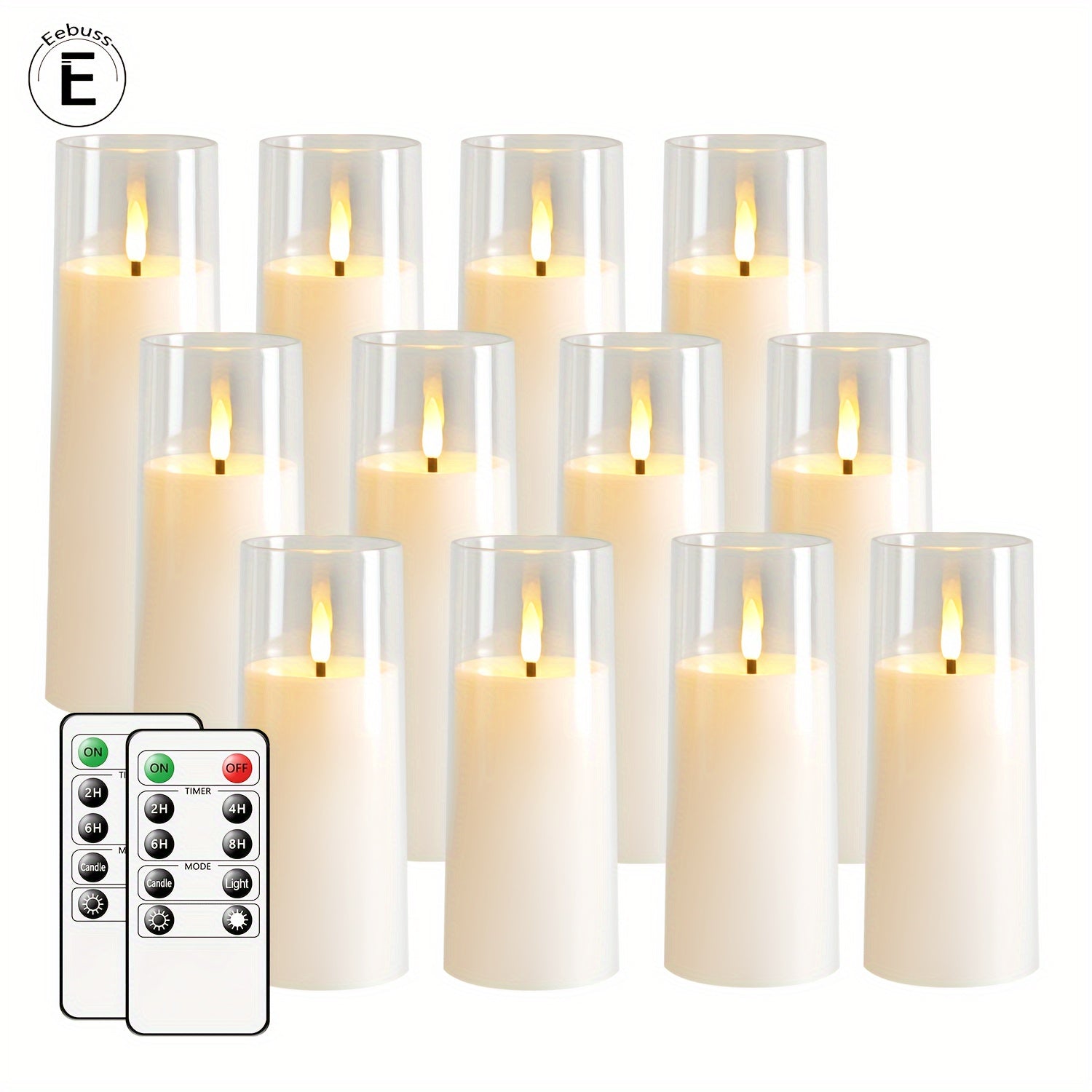 5 pezzi di candele LED senza fiamma con telecomando - Per decorazioni di Natale, Halloween, matrimoni