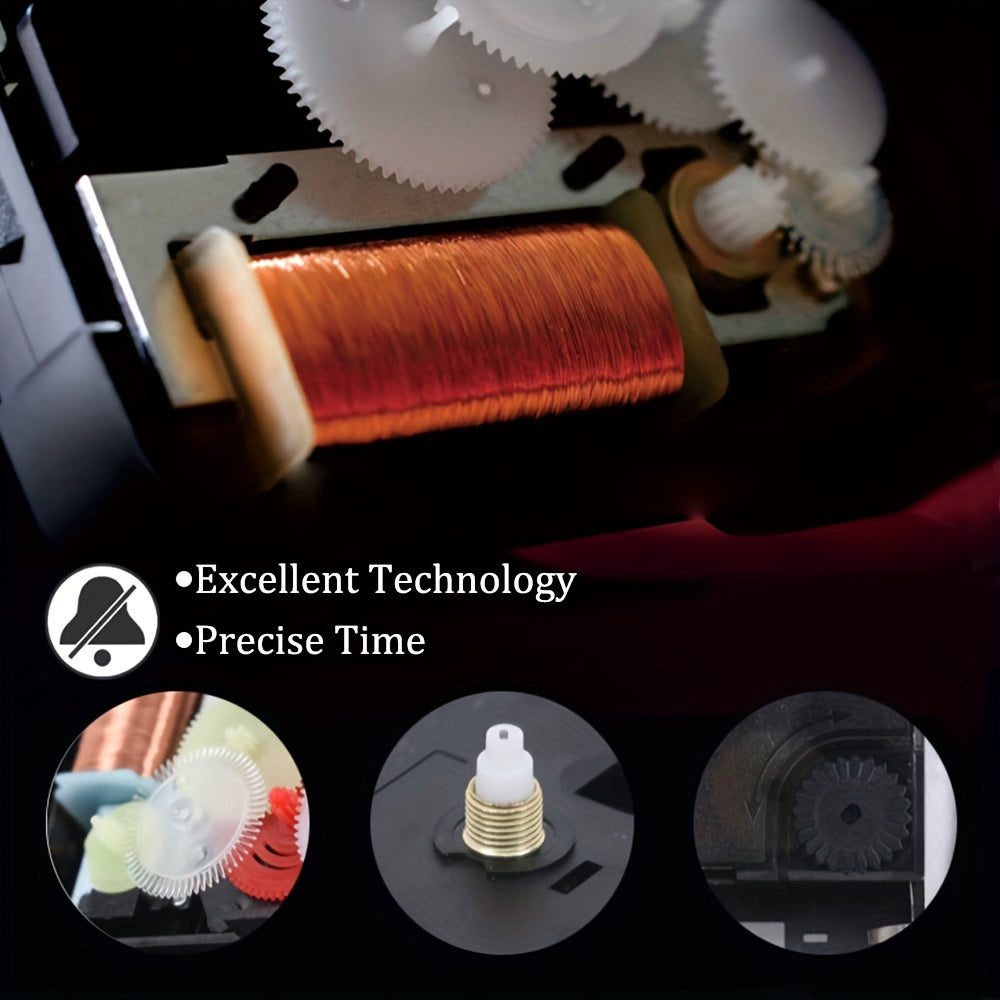 RetroTime - Silent Analog Alarm Clock with Night Light