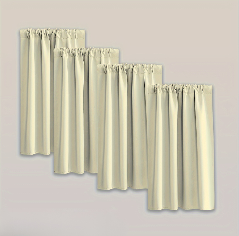 Blackout Curtains - Modern Blackout Curtain Set of 4 Pieces